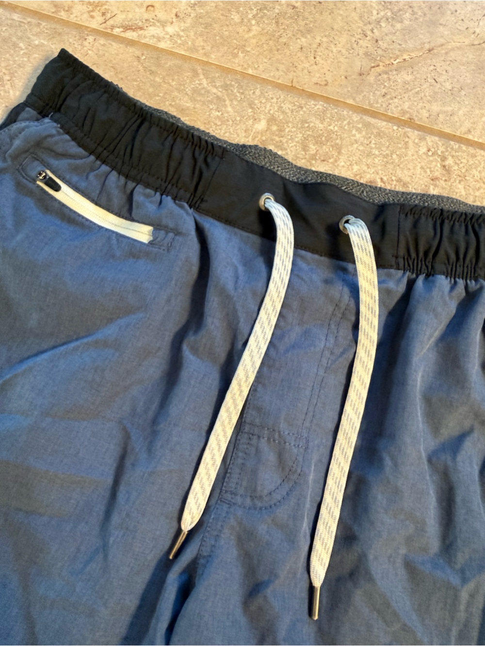 Vuori Men Azure Linen Texture Blue Unlined Drawstring Banks Shorts V330 Medium - Picture 5 of 12